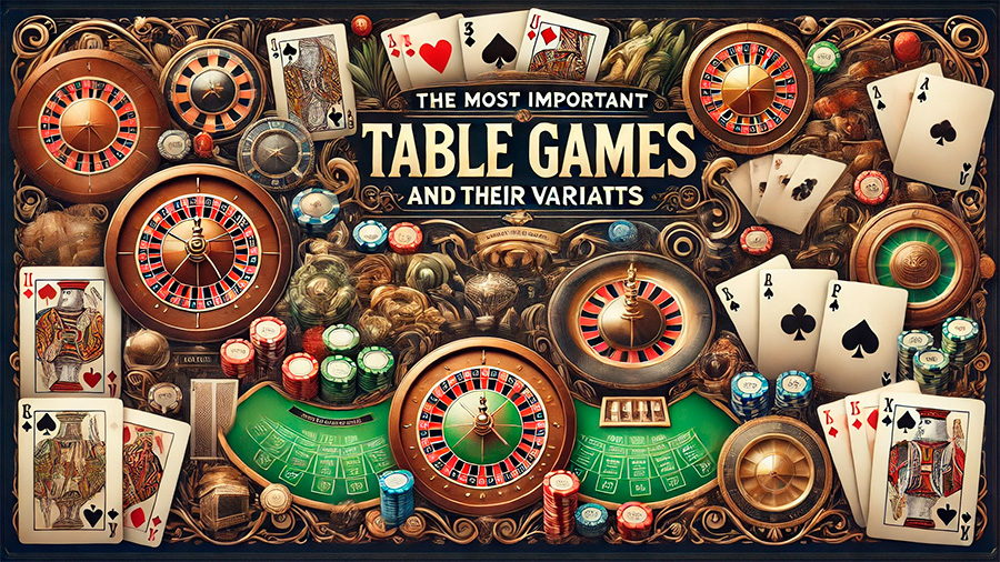 The most important table games and their variants